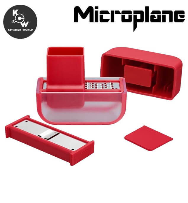 ชุดมีดบดและหั่นกระเทียม MICROPLANE PT2418-RE สีแดง_3